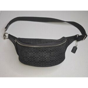 COACH Y2K Black Mini Signature‎ Jacquard Waist Belt Bag -1503